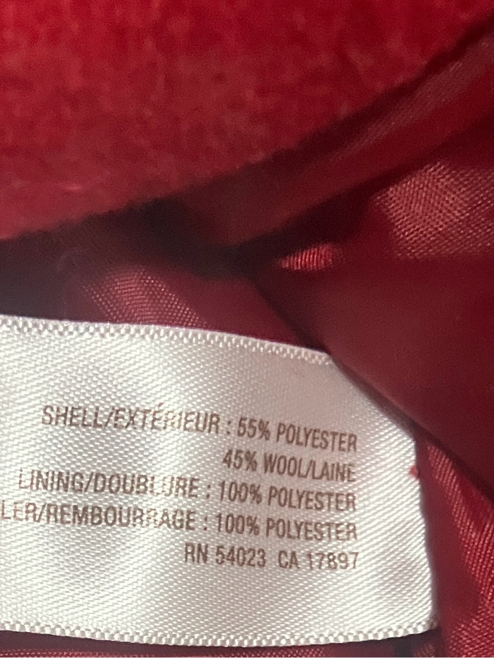 Old Navy Wool Blend Toddler Double Breasted Peacoat - Red - 12-18 Months - Picture 11 of 11